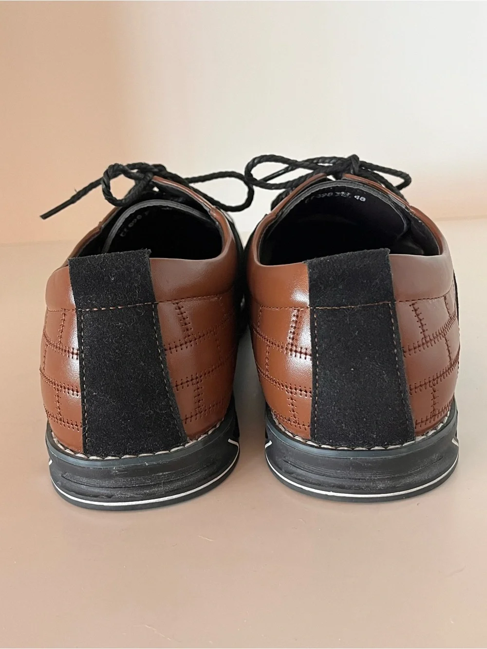 Recyphi Men's Oxford Derby Orthopedic Dress Shoes Brown Black NWOT Size 13.5